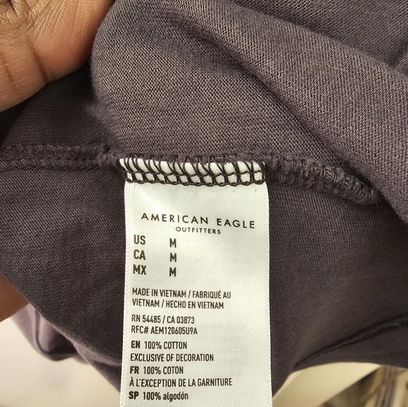 American Eagle Black Super Soft Oversized Fit T-Shirt - Medium - Picture 6 of 8